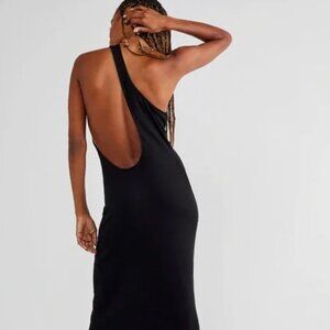 Free People Beach NWOT Saturday Night Out One Shoulder Ribbed Tank Dress